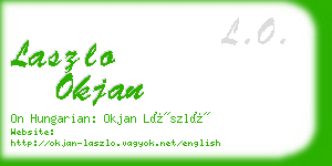 laszlo okjan business card